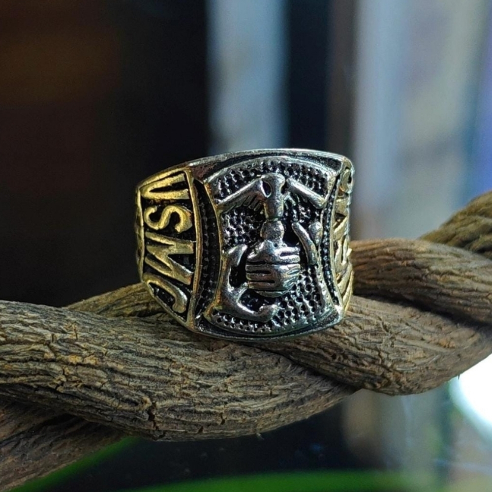 Steel Marine Corps Ring Size 7, 8, 9, 10, 11 12, 13, 14 available